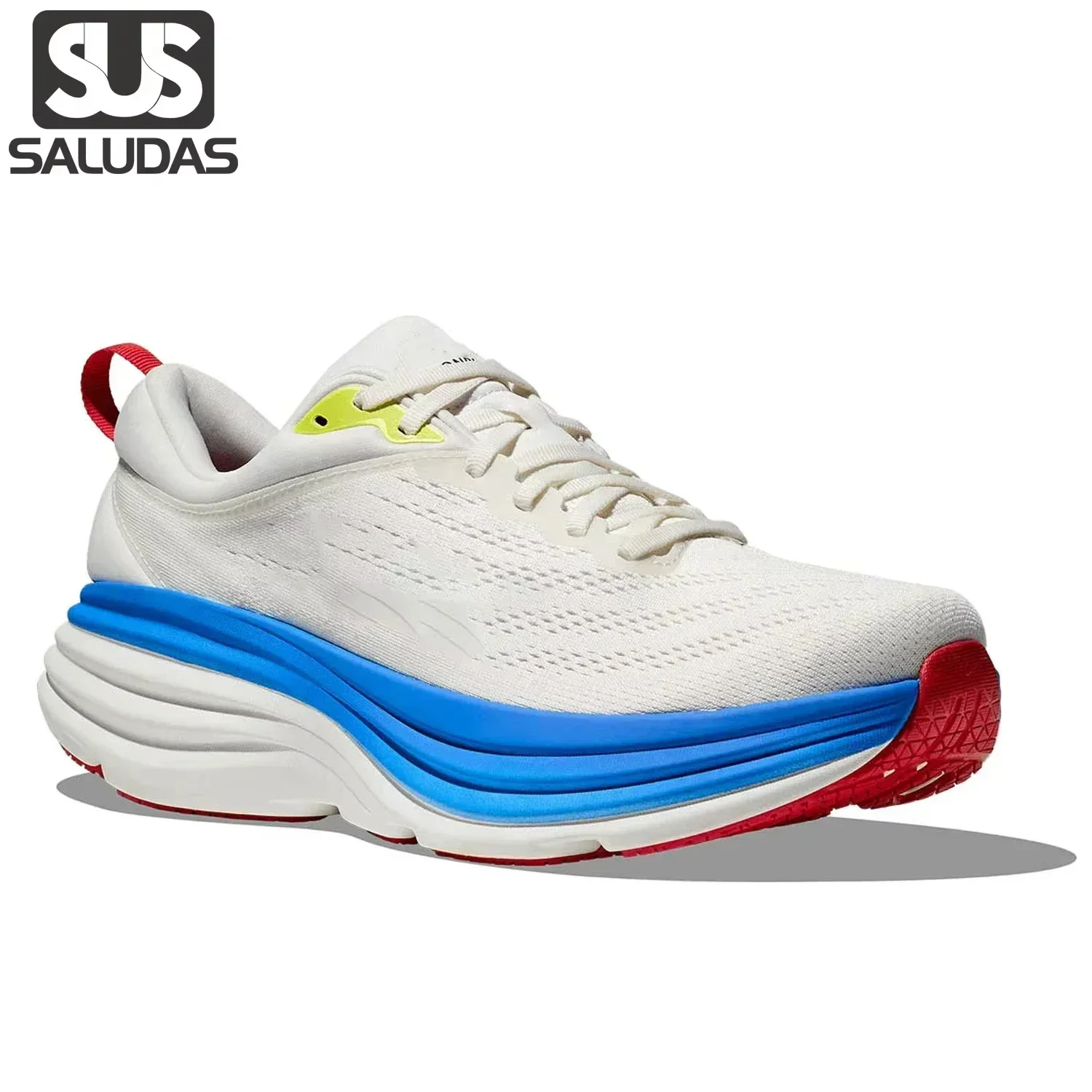 SALUDAS Original Running Shoes fpr Men Women Road Jogging Shoe Thick-Soled Cushioning Elastic Marathon Training Running Sneakers