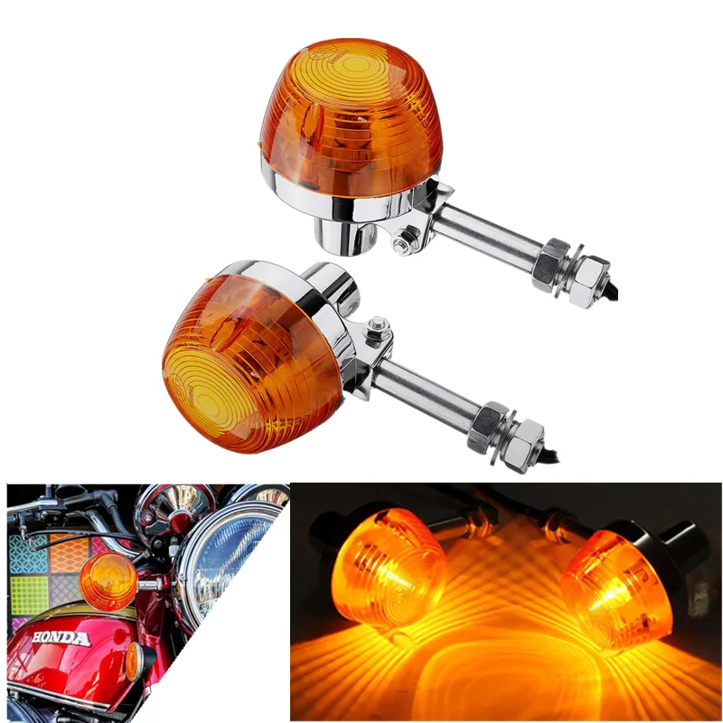 

For Honda CT70 CT90 XL100 CB350 CM125 CM400 CB450 CB750 Motorcycle Turn Signal Light Indicator Flasher Amber Blinker Accessories