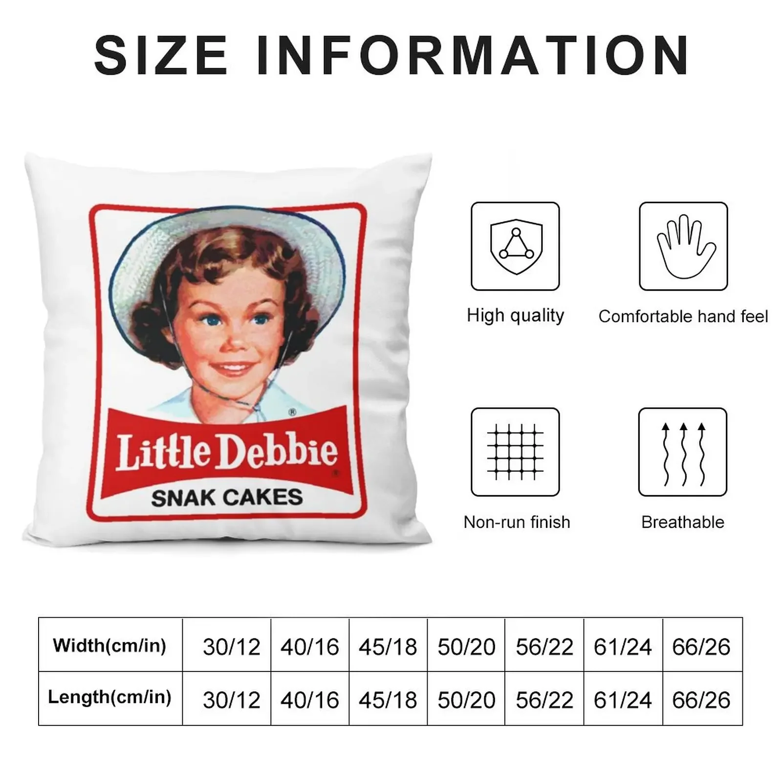 BEST TO BUY - Little Debbie Throw Pillow Pillowcases Bed Cushions Ornamental Pillow anime girl Bed pillowcases pillow