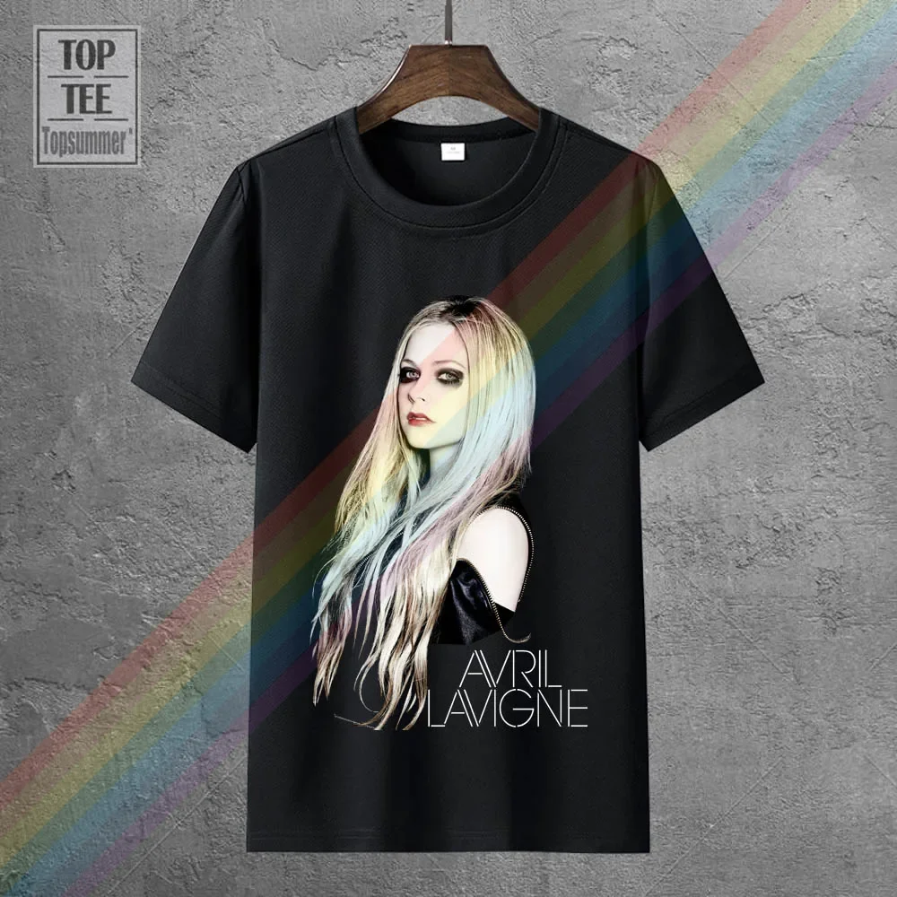 T Shirt Summer Cotton Comfort Soft O-Neck Short-Sleeve Shirt Avril Lavigne For Men