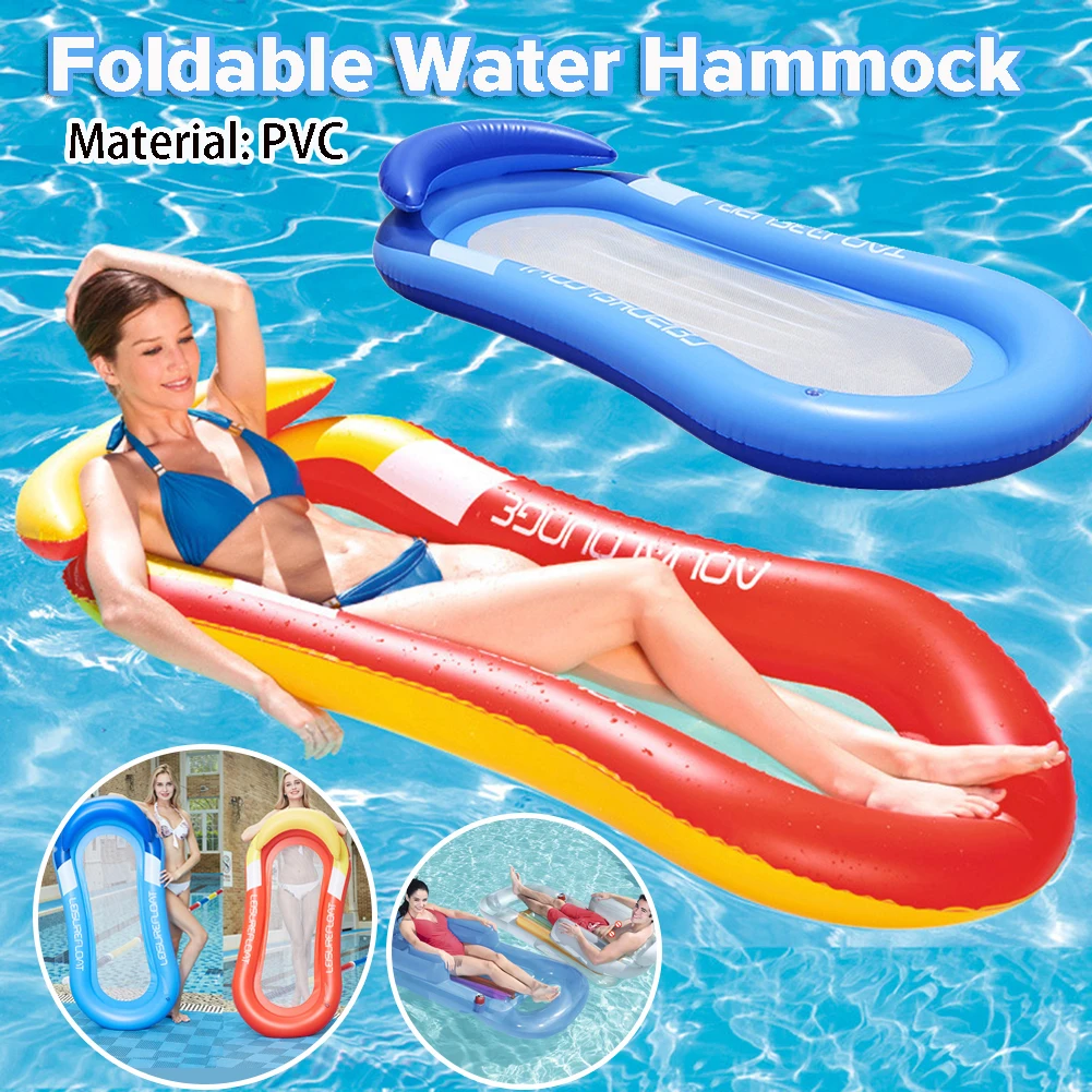 Inflatable Women Air Mattress Water Hammock Swimming Ring Kid Big Float Toy Summer Party Swim Tube Chair Pool Floats Accessories