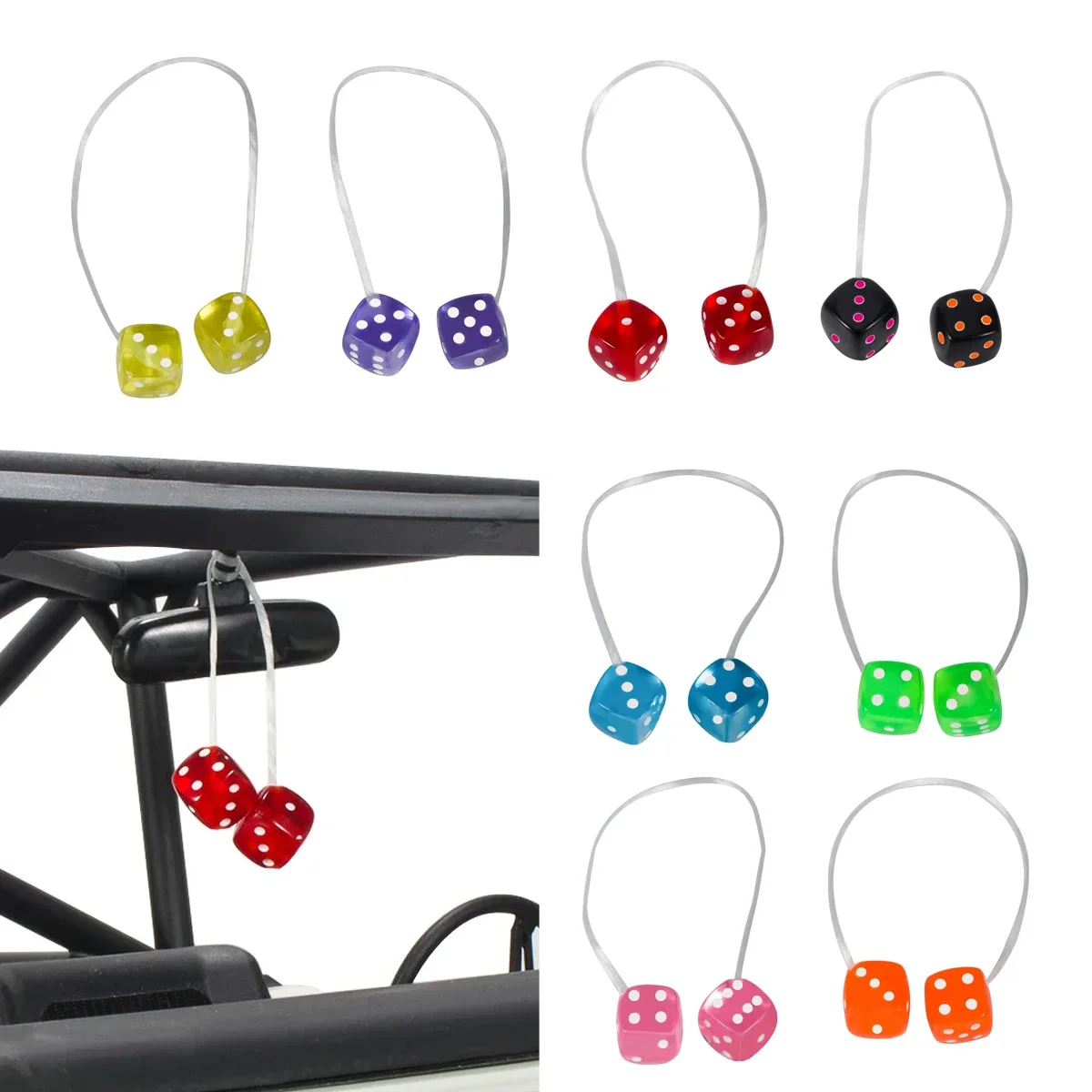 Décoration de cintre de rétroviseur de points de dés multicolores flous pour 1/10 pour RC inoler Rig TRtage Bronco VS4-10 SEN7 BRX02 TF2