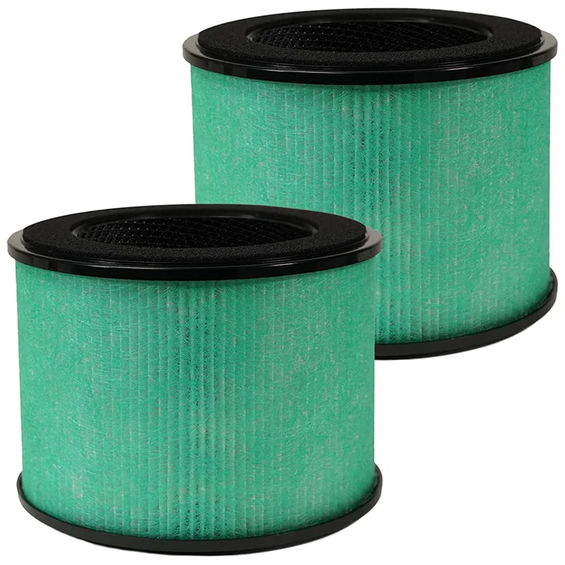 2Pcs BS-08 3-In-1 True HEPA Replacement Filter H13 Grade Compatible for PARTU BS-08 HEPA Air Purifier