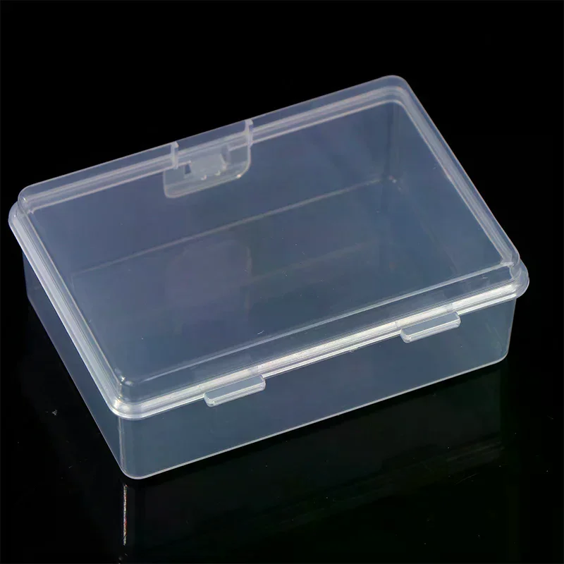 Small Semi-Transparent Plastic Cards Cases Folder Matte Flip-Top Jewelry Box Accessories Storage Organize Packaging Boxes