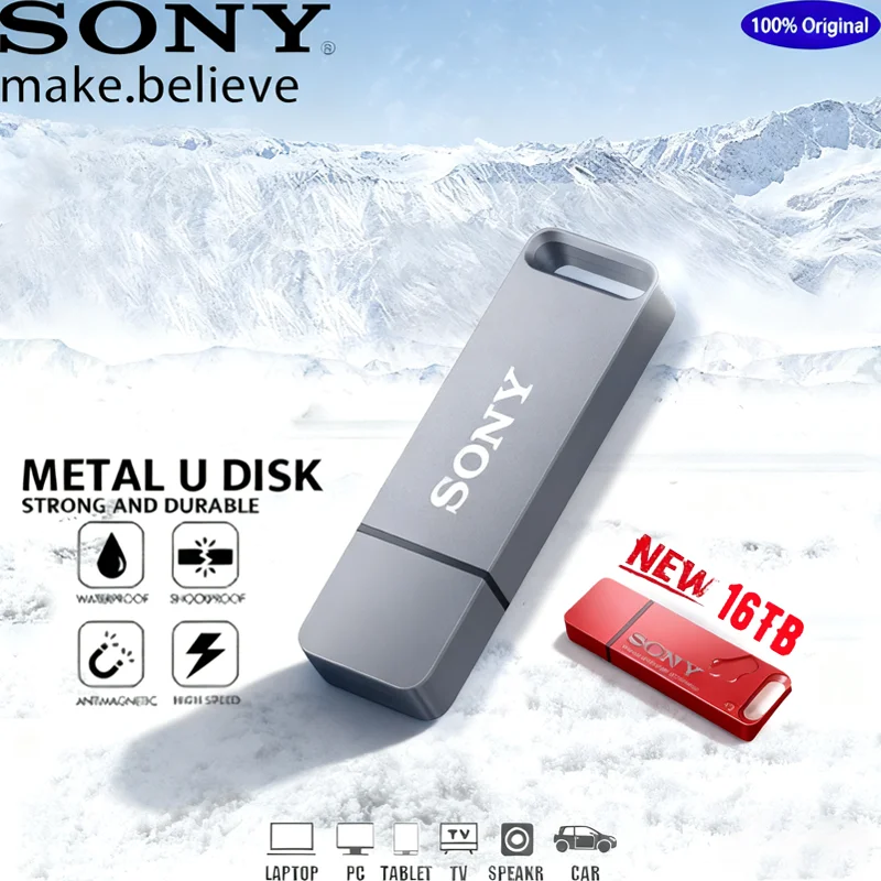 

SONY 16TB High Speed USB Flash Drive USB3.0 64TB Metal Pen Drive 8TB OTG Portable SSD 2TB Memory for OTG PC Phone Storage U Disk