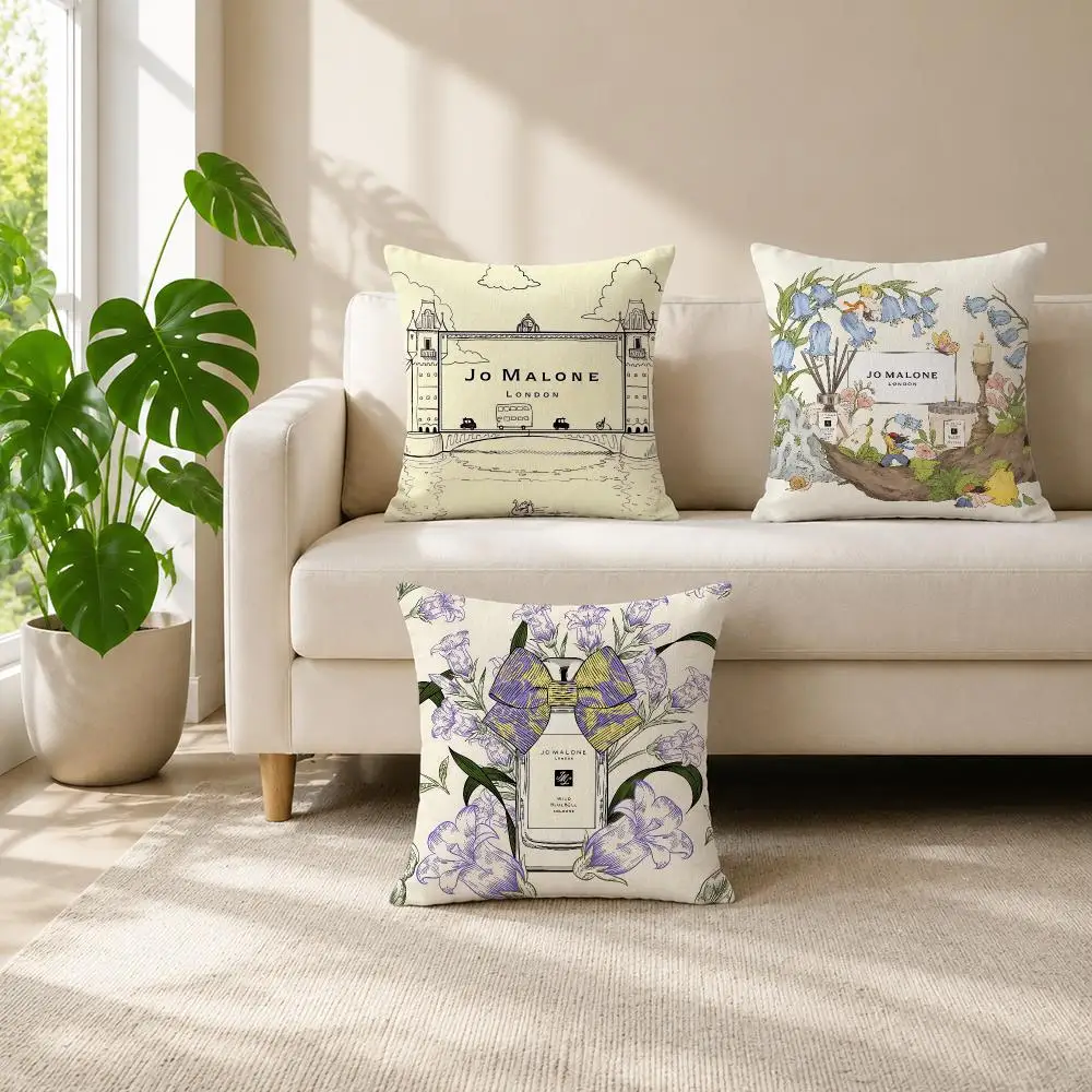 fashion Jo Malone Cushion Cover Cushion Cover Set  50x50 45x45 40x40 Pillowcase Decorative Sofa Home Decor