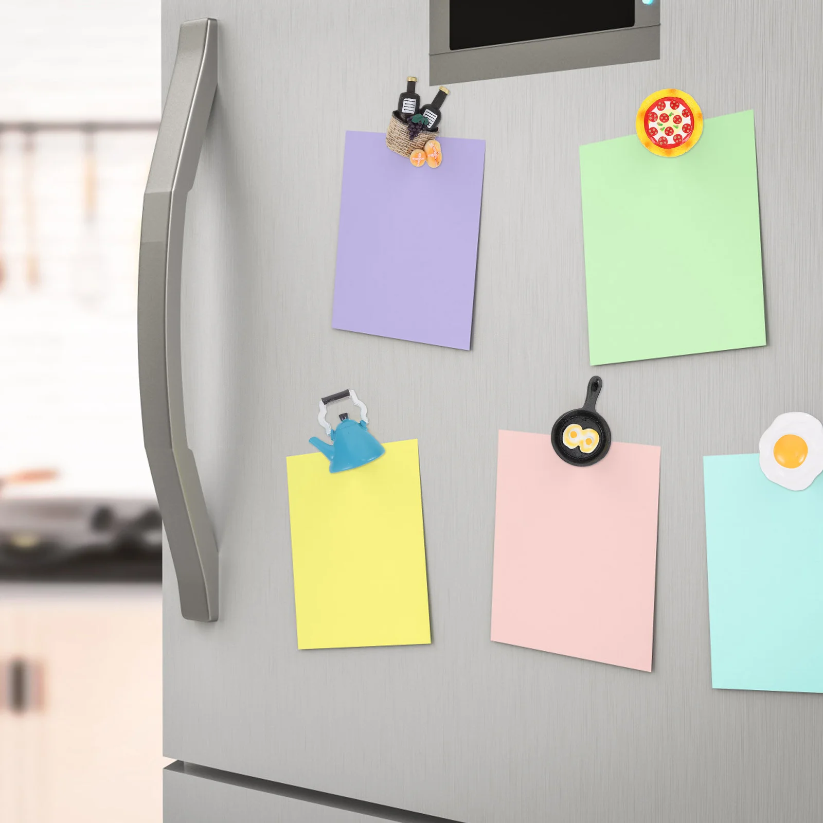 

5Pcs Refrigerator Magnet Unique Lovely Fridge Sticker Magnetic Memo Holder Creative Refrigerator Decoration Kitchen Magnetic