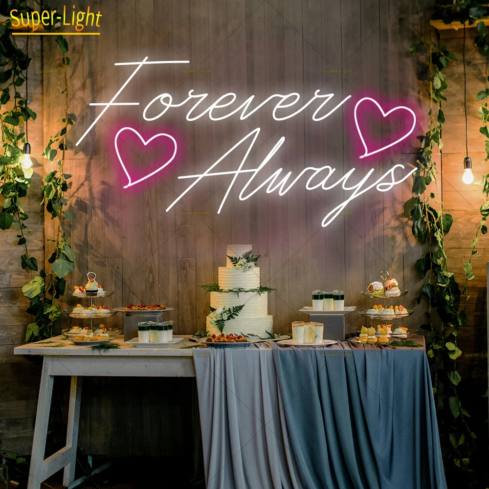 

Big Forever And Always Neon Sign Bedroom Custom Neon Light Led Custom Event Light Neon Wall Decoration Ins