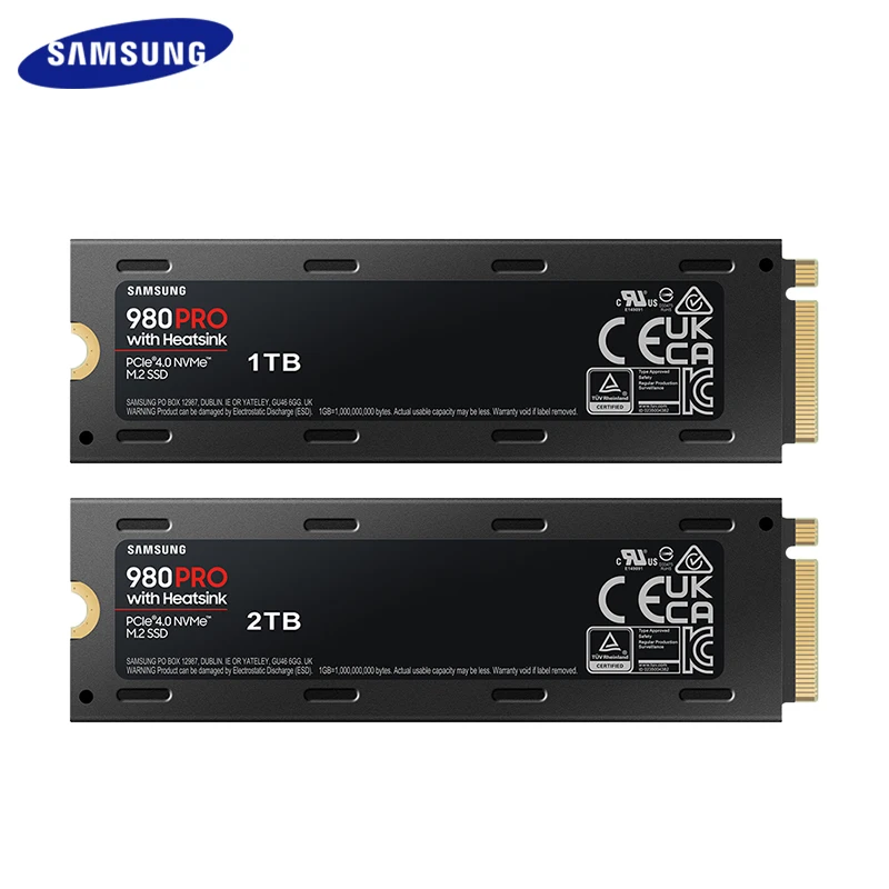 SAMSUNG 980 PRO with Heatsink PCIe4.0 ssd m2 nvme1tb 2tb ssd hard disk NVMe M.2 SSD Internal Solid State Disk for Desktop Laptop