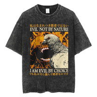 Evil Not By Nature Iam Evil By Choice Funny Japanese Pigeon Tee Shirt Men Women Clothing Cotton Harajuku Vintage Washed T-shirt