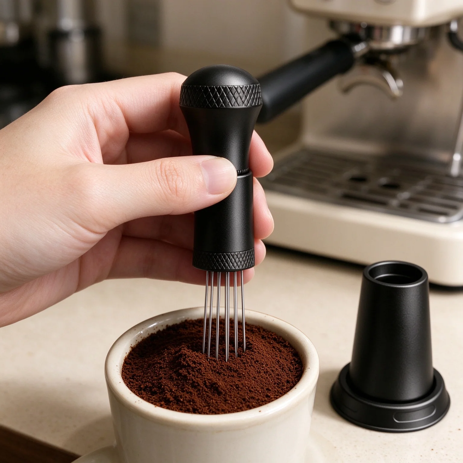 HTMCK WDT Espresso Stirrer Distribution Tool, Barista Coffee Needle Distributor with Holder, Coffee Maker Accessories gallery 2