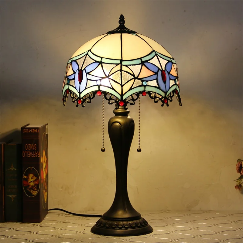 BUNNY Tiffany Table Lamp LED Modern Creative Color Glass Art Desk Light Decor For Home Living Room Bedroom