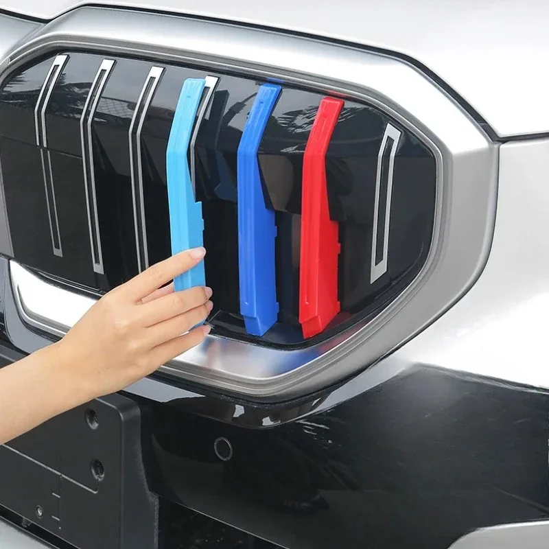 For BMW 5 Series G60 2024-2026 ABS Car Front Grille Stripes Covers Grid Strips Clips Trim Cover Exterior Car Accessories