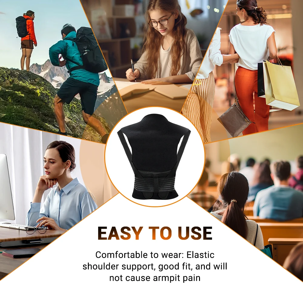 1Pc Adjustable Magnets Self Heating Back Support Waist Posture Corrector Adult Correction Belt Shoulder Lumbar Brace Spine Veste