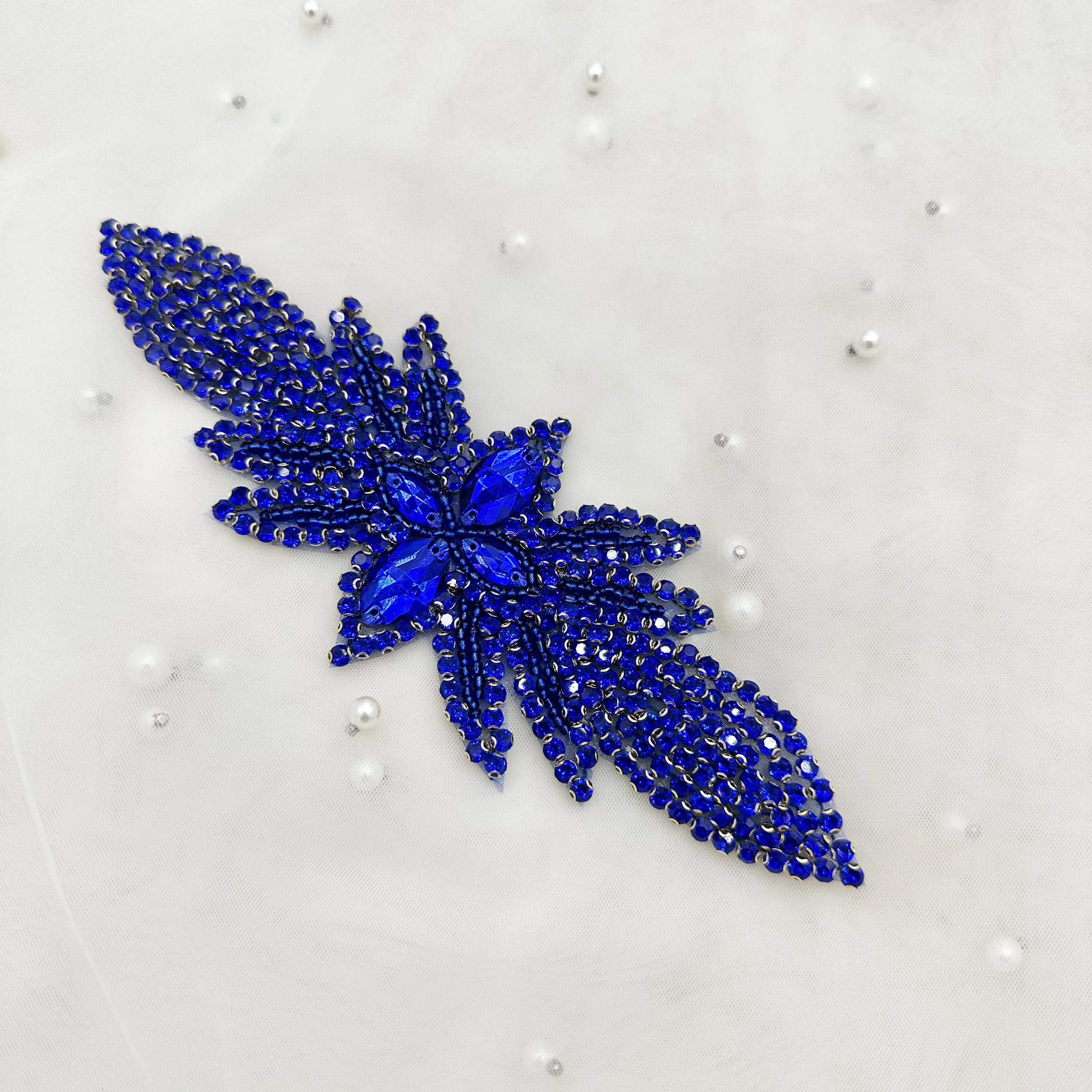 Perles en verre noires à strass cousues à la main pour robes de mariée, robes de soirée et accessoires vestimentaires pour femmes