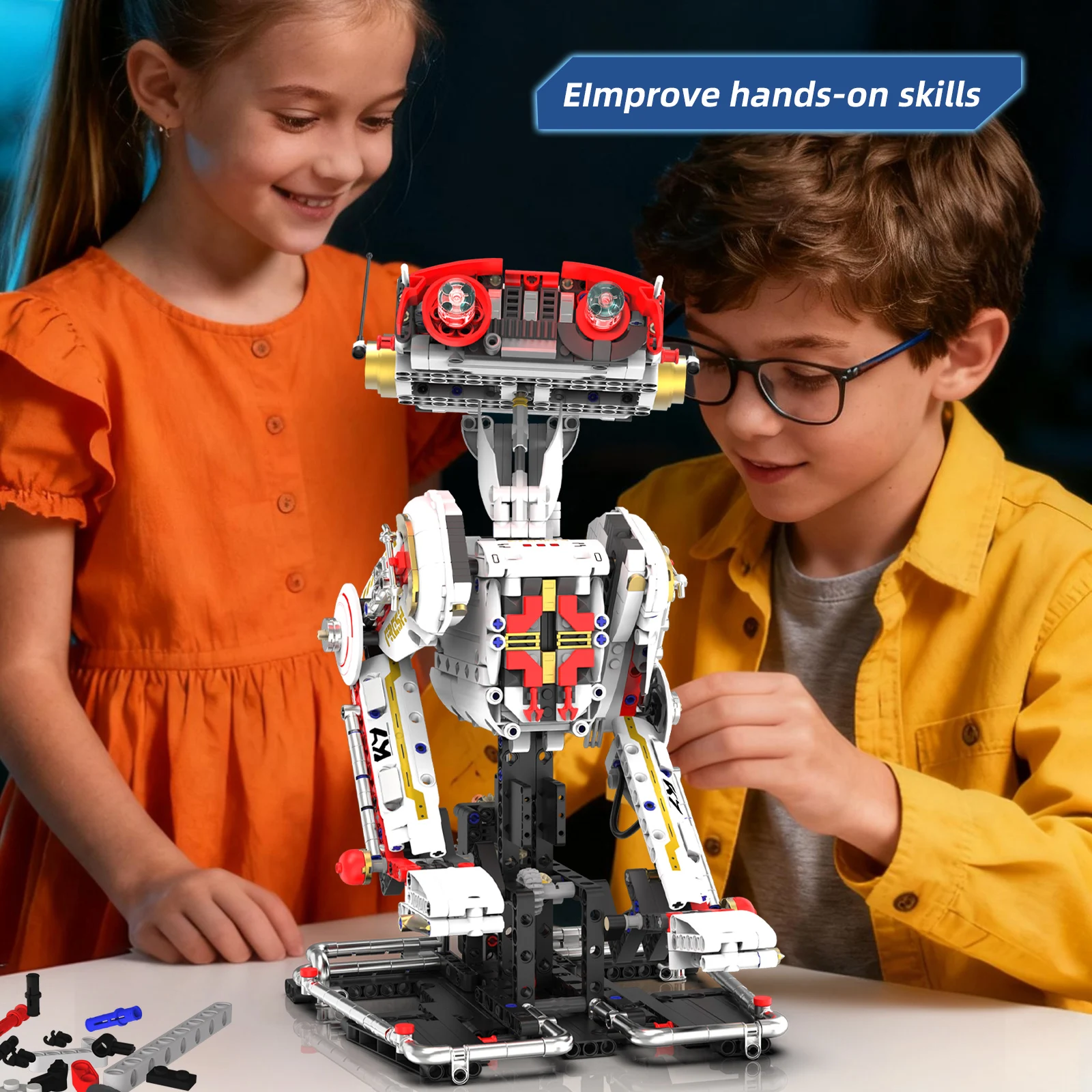 

Space exploration robot building blocks set, collectible toy, model assembly, educational toy, boy's birthday gift