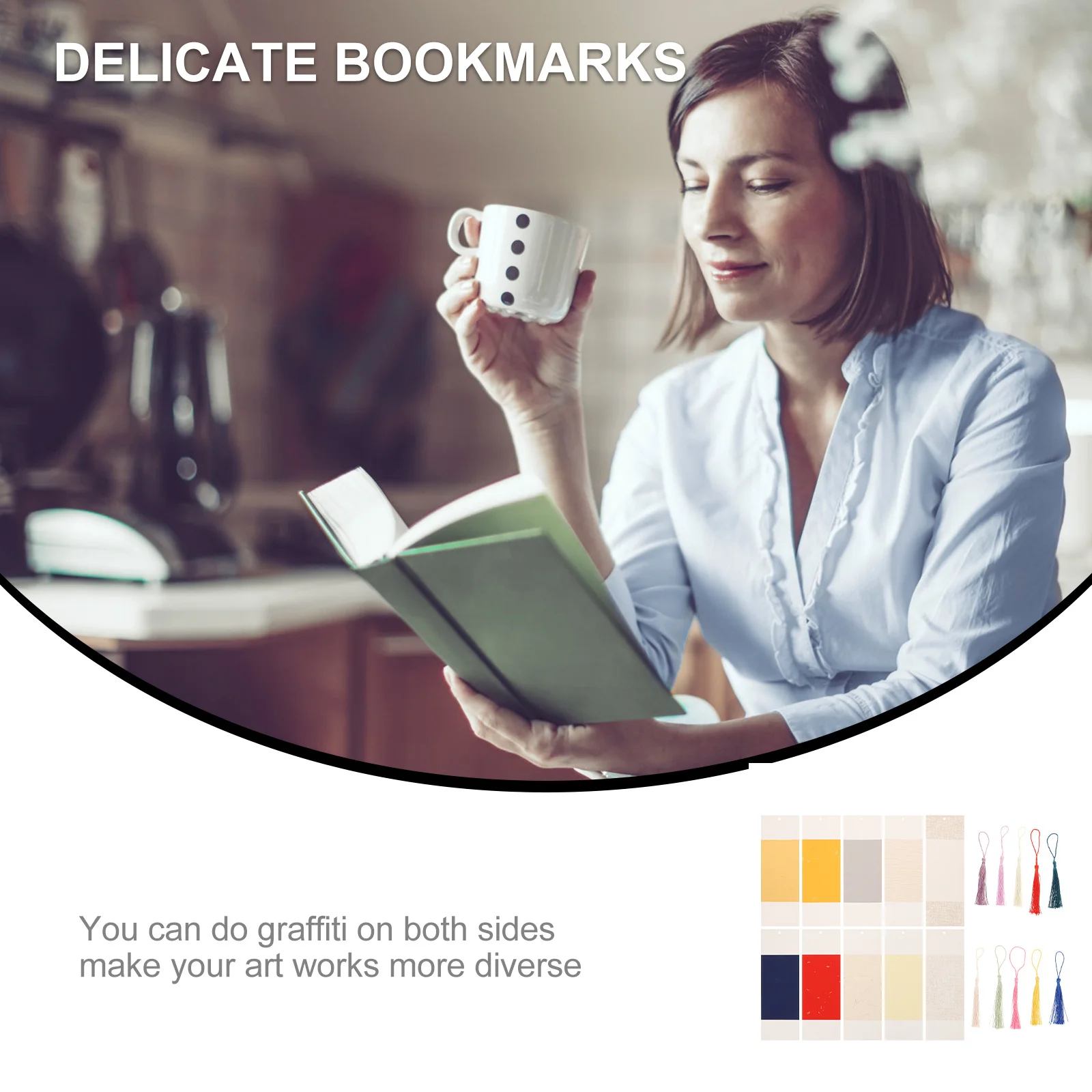 Creative Diy Blank Bookmarks 2 Packs Premium Paper Craft Style Decorative Graffiti Bookmarks For Students Supple