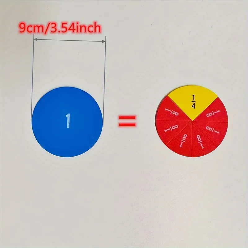 Menghubungkan Pecahan Lingkaran Unit Pecahan Manipulatif Lingkaran Pelangi Permainan Pecahan Matematika Mainan Matematika Montessori untuk Anak-anak