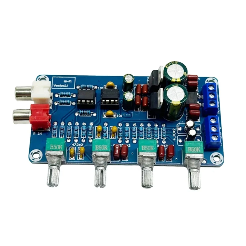 XH-M164 Amplificador Tuning Board, Dual Channel, 4 Way, NE5532 Fonte de Alimentação, Médio Alto, Baixa Frequência, Equipamentos Profissionais