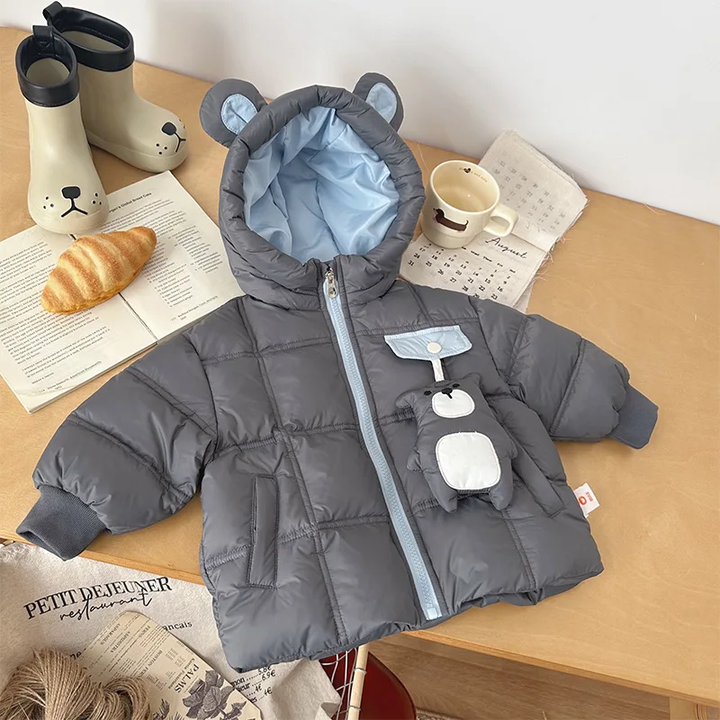 

2025 Winter Children 1-6Y Girls Down Jacket Hooded 90% White Duck Casual Toddler Girls Down Coat Thick Warm Kids Girls Outerwear