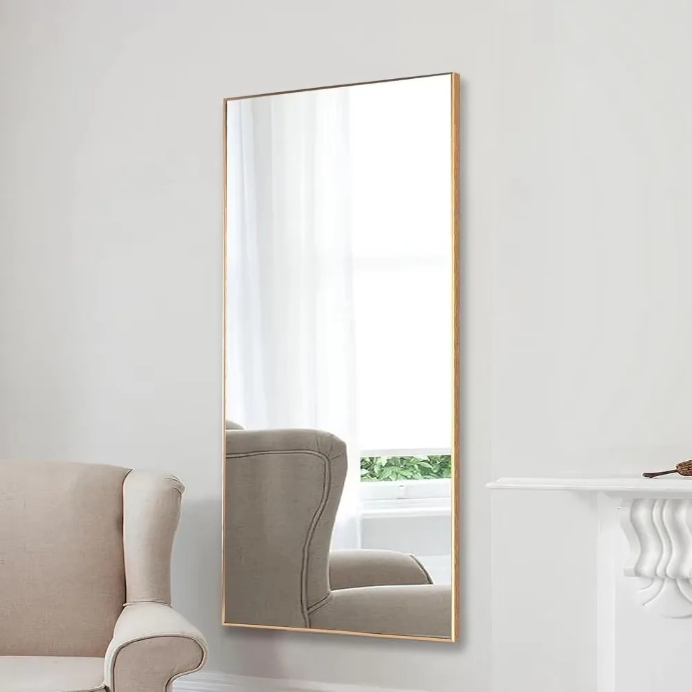 Full Length Mirror with LED Light, LED Floor Mirror, Arched Luminous Mirror, Freestanding Floor Mirror, Wall Mounted Mirror