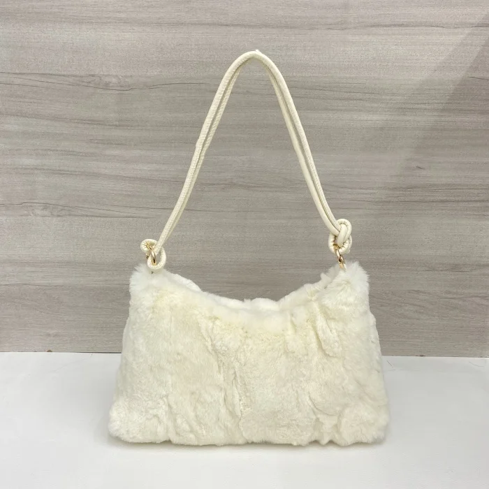 NEW Women Winter Real rabbit Fur Handbag Luxury Genuine rabbit Fur Party Bag Tote Designer High Quality Real Fur Handbags Female