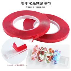 1Roll 3m/10m Acrylic Double Sided Adhesive Tape Sticker False Nail Tips ail Art Display Traceless PET Tape Tools Manicure Salon