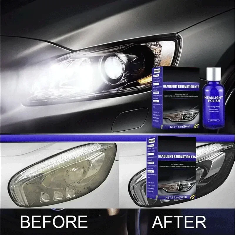 Car Lamp Repair Liquid Removes Yellowish Hazy Headlight AgentScratches Headlight Repair Fluid Vehicles HeadLamp Restoration