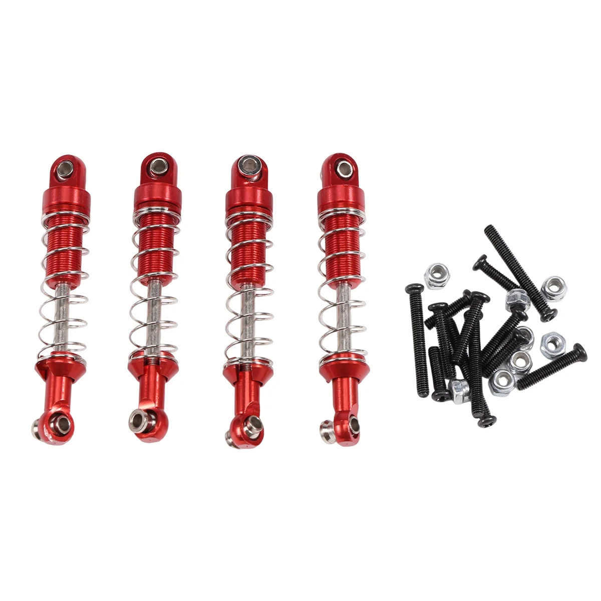 for MN D90 MN-90 MN99S WPL C14 C24 C34 RC Car 4Pcs Metal Shock Absorber Damper Upgrade Parts Accessories,1