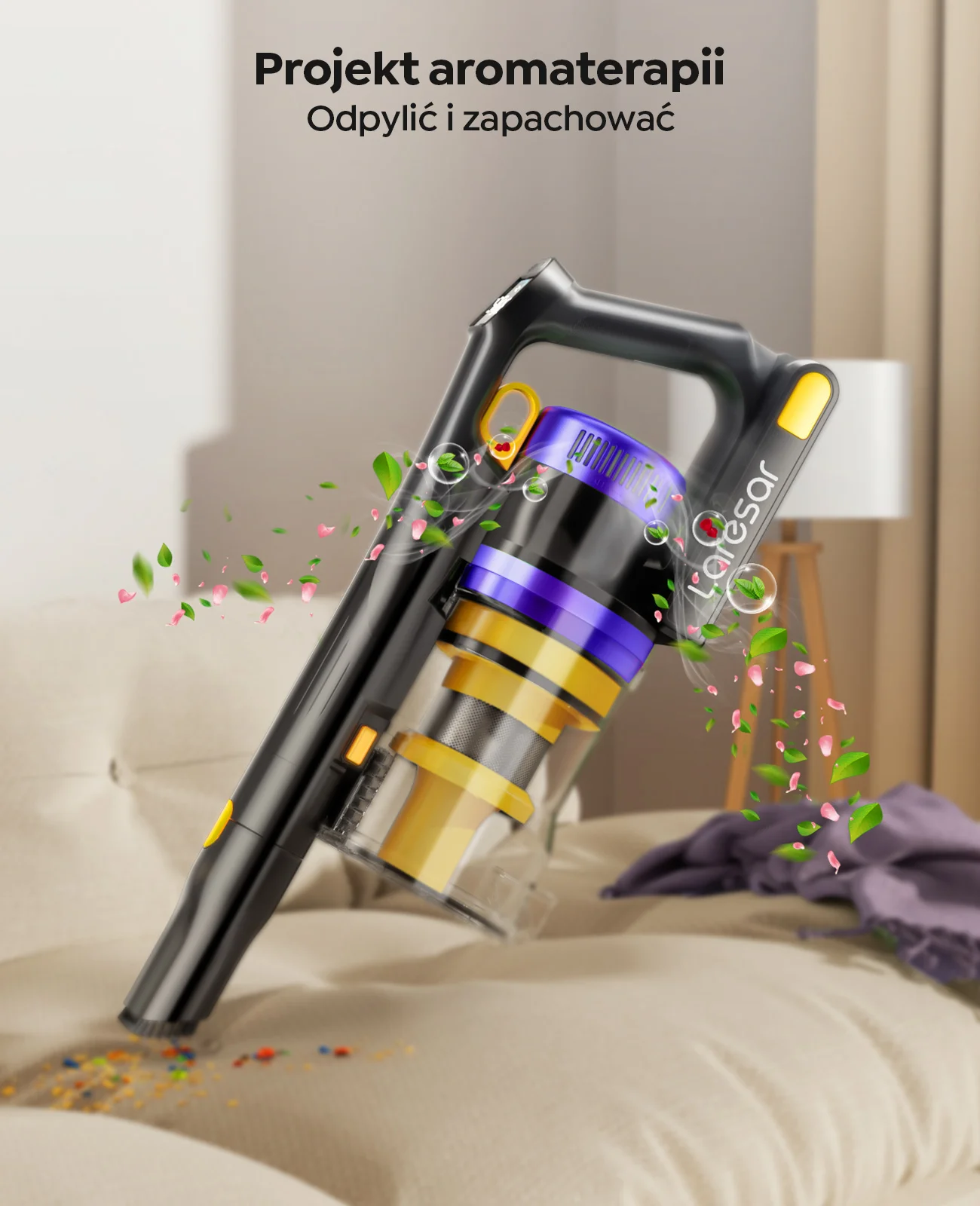 Laresar X11 550W 55000PA odkurzacz akumulatorowy ręczny inteligentny kubek do pyłu 60-minutowego 3-zestawy filtrów Możliwość zamontowania ładowarki na uchwytzie odkurzacza do ładowania baterii — zdjęcie 7