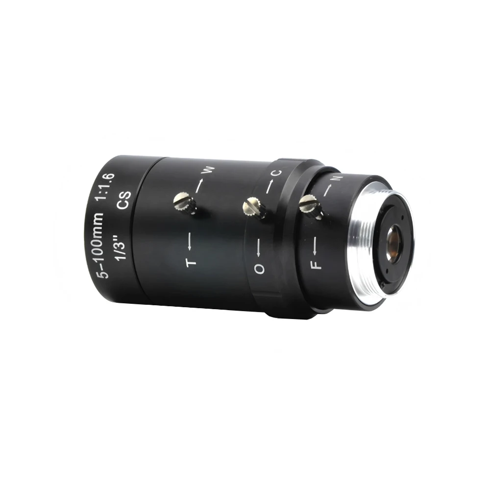 5-100 مللي متر HD طويل البعد البؤري دليل عدسات تكبير فاريفوكال CS جبل F1.6 1/3 "HD كاميرا ويب مراقبة عدسة الكاميرا #5