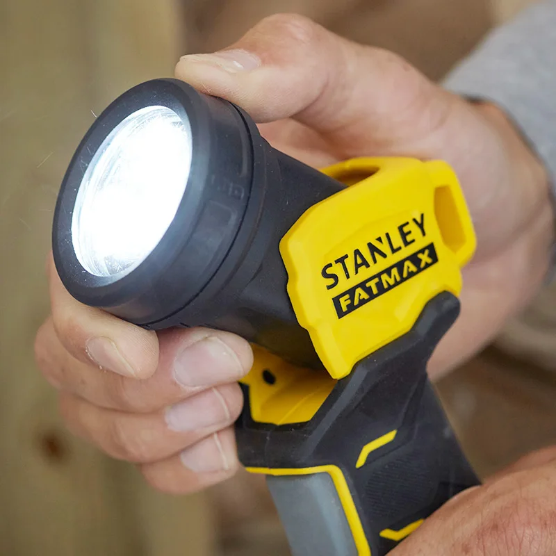 STANLEY FATMAX SCL020 20V Lithium Rechargeable Flashlight Portable Outdoor LED Lighting Searchlight 140 Lumens Tool Accessories