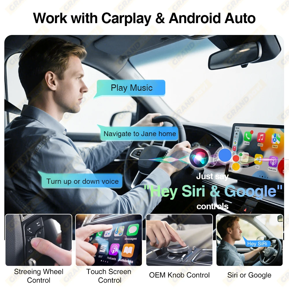 2IN1 اللاسلكية CarPlay أندرويد السيارات USB محول دونغل صندوق صغير التوصيل اللعب العالمي لشركة فولكس فاجن تويوتا نيسان هوندا فورد بنز مازدا