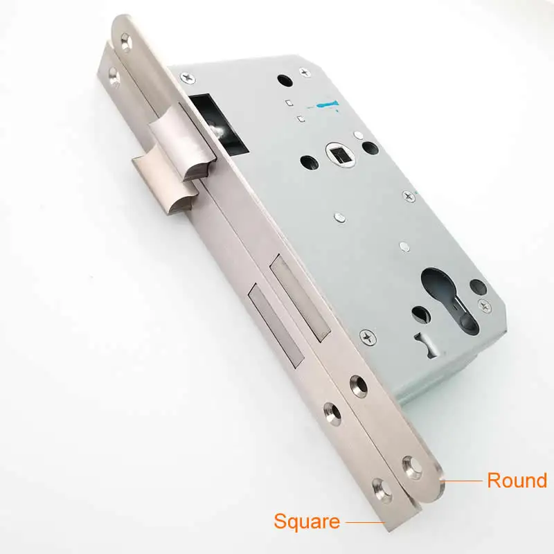 7255 security door lock body Mechanical lock fingerprint smart lock lift handle to lock 7260 round plate need 32mm cylinder