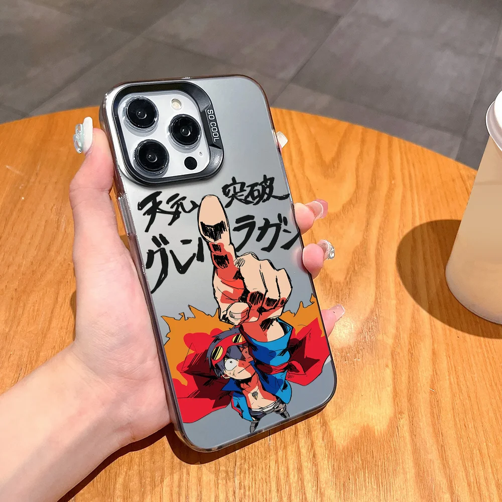 Science fiction G-Gurren L-Lagann  phone case FUNDA for iPhone 12 11 13 14 15 16 17Max Pro Plus Mini Color Protective Case