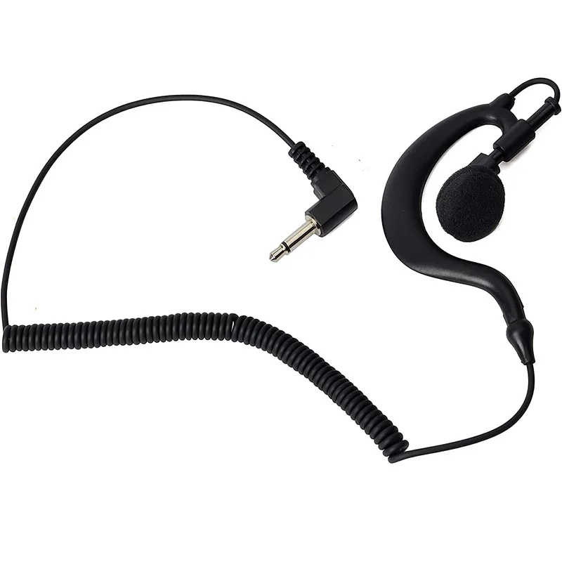 G Shape Soft Ear Hook Earpiece Headset, Earpiece, Headset Receiver, Listen Only, for 2-Way Motorola Radio Transceiver, 3.5mm