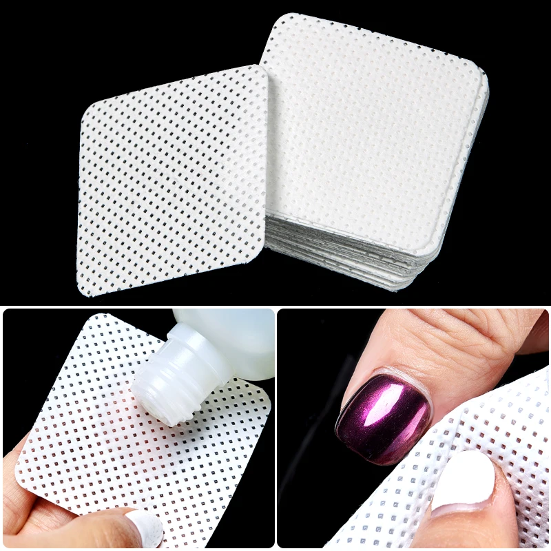 500/200PCS tovaglioli per unghie senza sfilacciature Gel UV smalto per unghie salviette per unghie bagno Manicure Gel pulire 100% tovaglioli di cotone strumenti per Nail Art