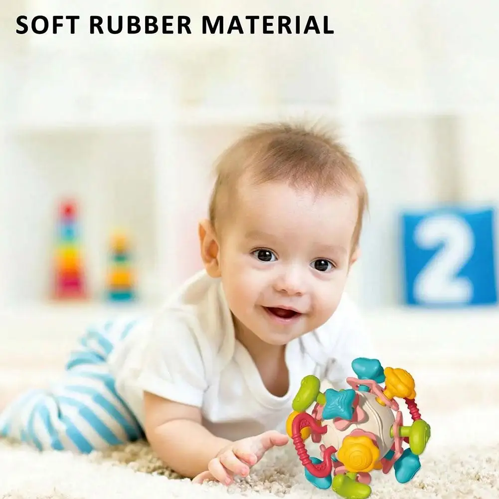 Baby Teething Toys Silicone Ball Shape Design Sensory Toys For Baby 0-12 Months Grasp Rattle Infant Toy Gifts For Newborn Toys