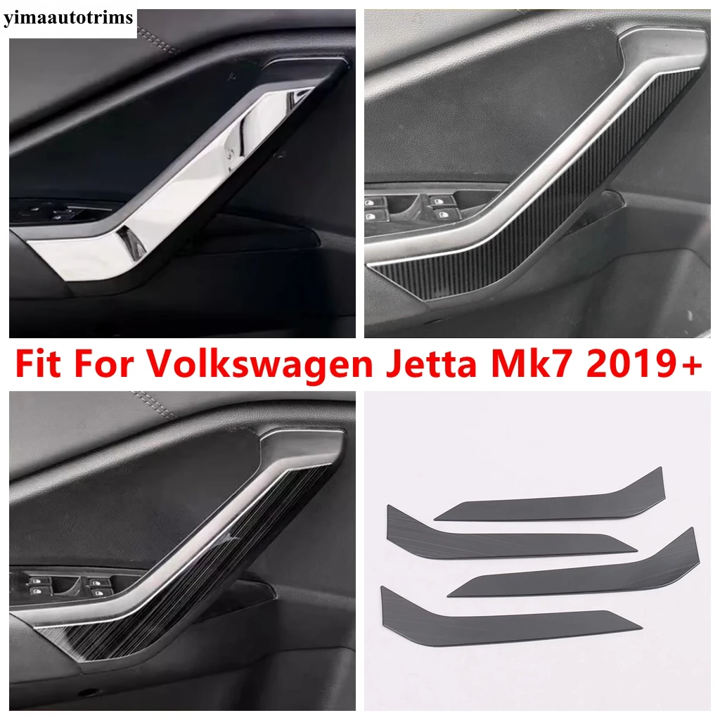 

Car Inner Door Armrest Handle Panel Strip Cover Trim For Volkswagen Jetta Mk7 2019 - 2022 Stainless Steel Accessories Interior