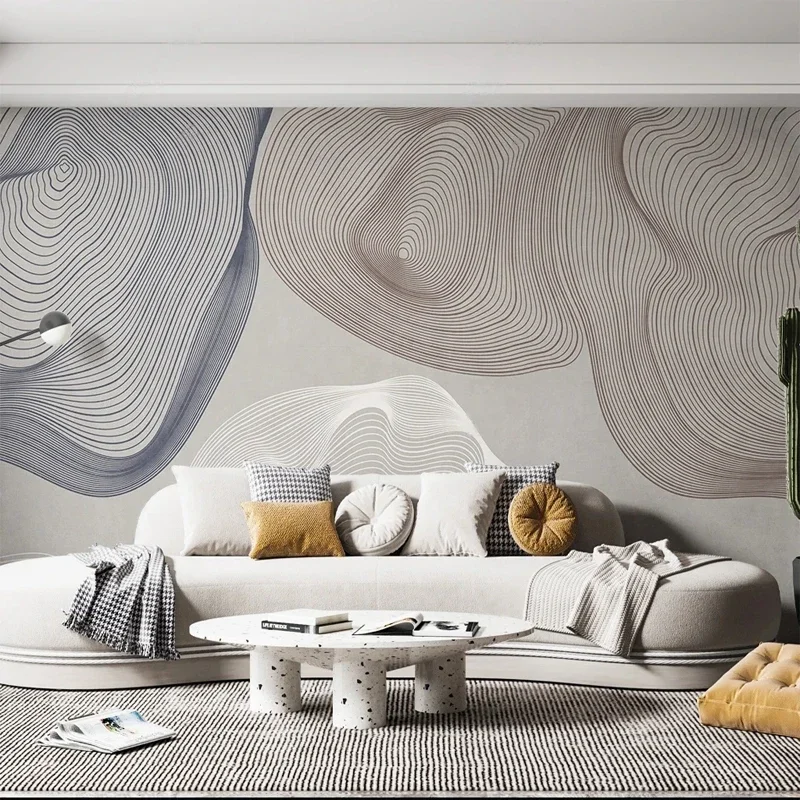 

Custom 3D Photo Wallpaper Modern Minimalist Abstract Lines Art Wall Mural Paper for Bedroom TV Background Living Room Decoration