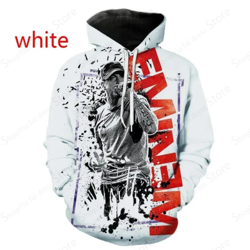 Men Hoodie Rapper Eminem 3D Print Graphic Hoodie Men Women Fashion Rap Hoodies Boy Coat Women Sweats Mens Clothes Rock Tracksuit