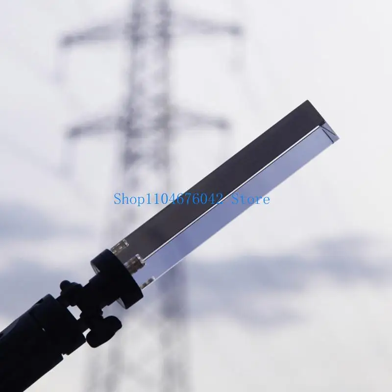 652F Glass Triangular Prism For Photography With Stand Rainbow Glass For Wedding