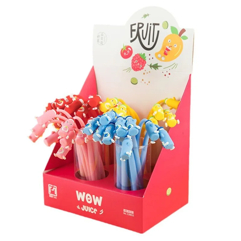 48PCS Cute Creative Small Fresh Neutral Pen Oh Juice 0.5mm Black Student Supplies Office Gift