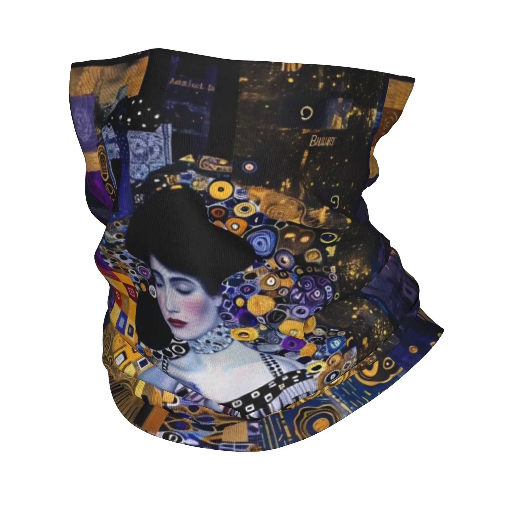 Custom Gustav Klimt Bandana Neck Gaiter UV Protection Face Scarf Cover Women Men Artist Headband Tube Balaclava