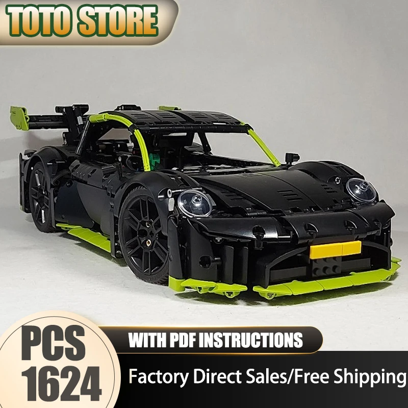 

Moc Building Block Modular GT3 RS Champion Speed Cars Model Technology Brick Assembly Super Sports Car Toy Construction Holiday
