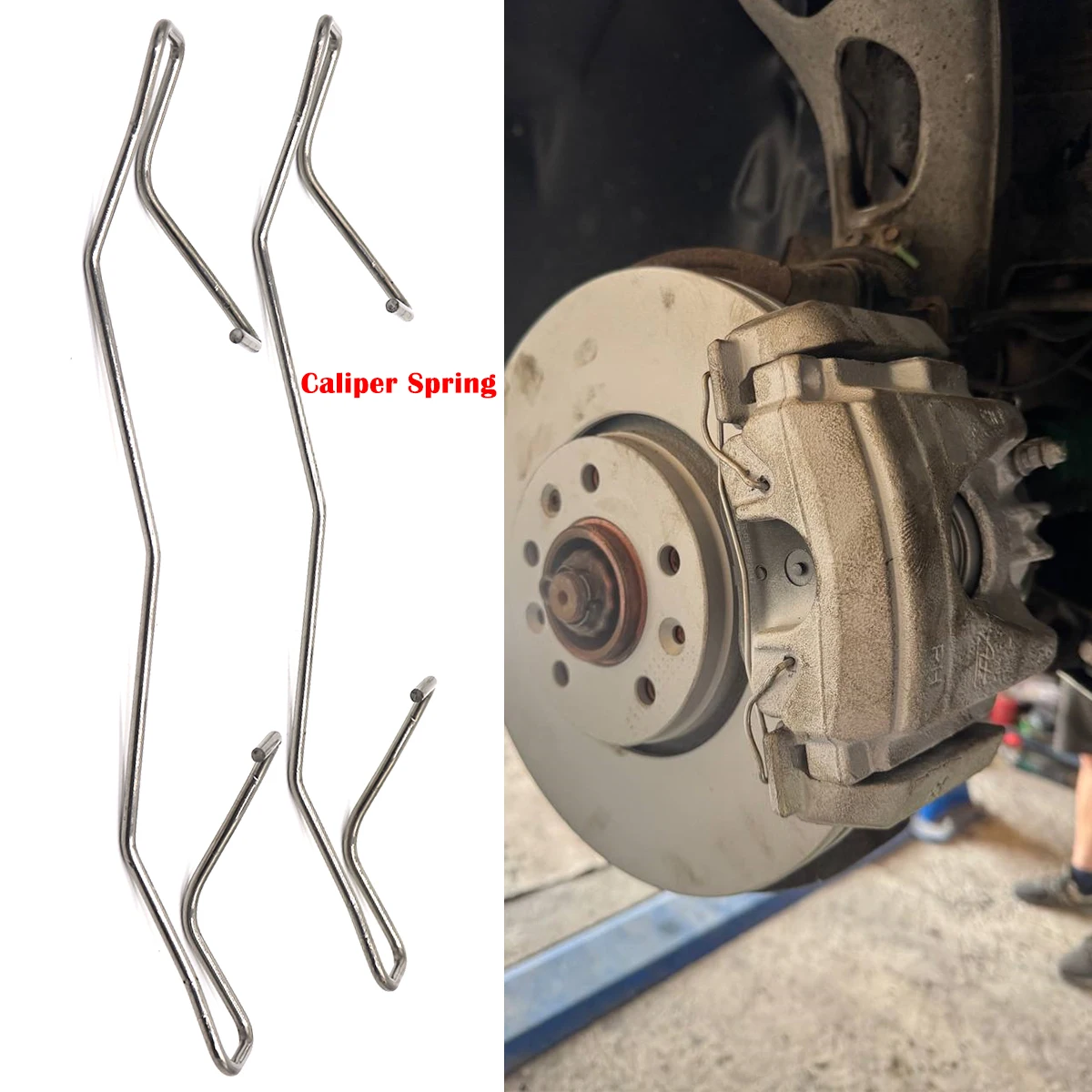 

2/4pc Front Left Right Brake Pad Fittings Caliper Spring Retainer Anti-Rattle Clip Fix Pads For VAUXHALL ASTRA H 2004-2009 2010