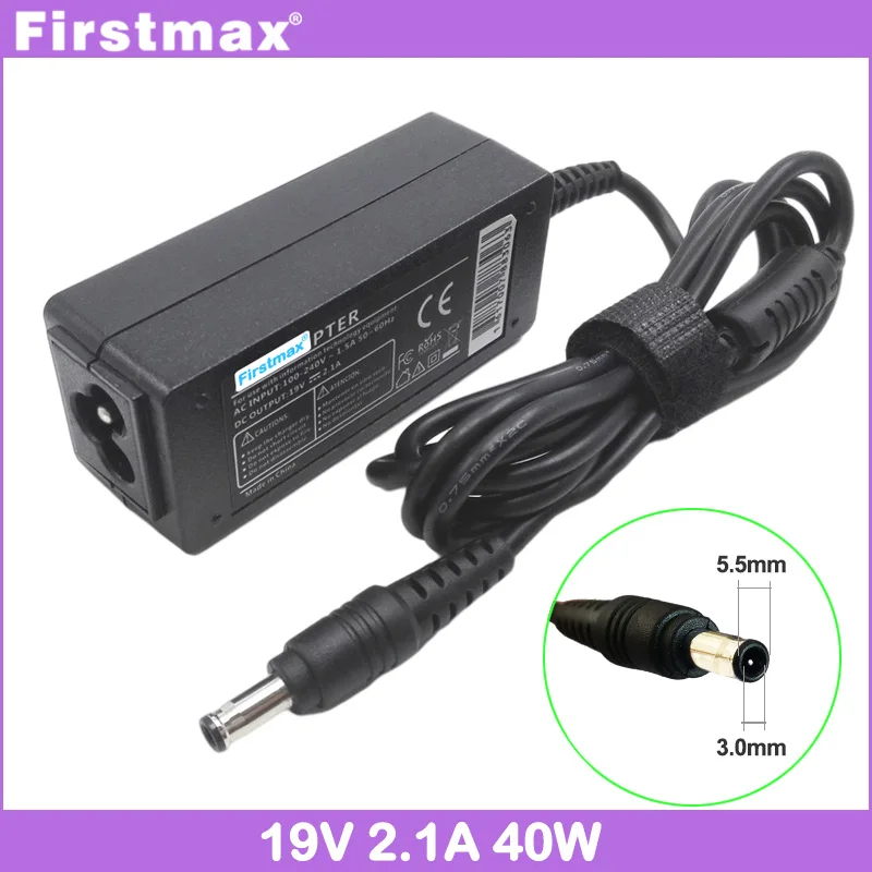 19V power supply 2.1A 40W laptop Charger for Samsung NC108P NC10B NC110 NC111 NC20 NC208 NC210 NC215 NC310 PA-1400-14 AD-4019S