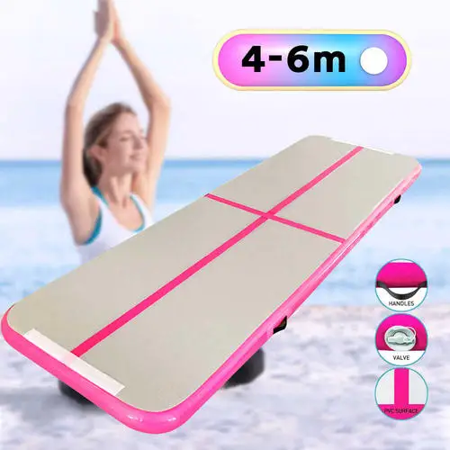 

4m 5m 6m Inflatable Track Gymnastics Mattress Gym Tumble Airtrack Floor Yoga Tumbling wrestling Yogo Electric Air Pump