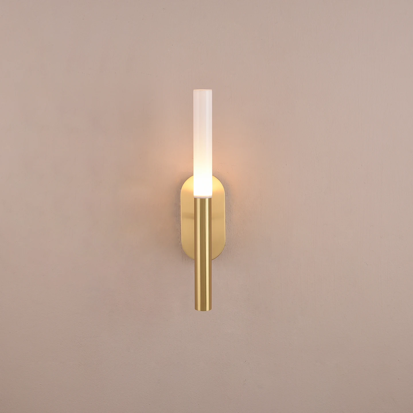 Brass wall lamp，Nordic Simple living room led wall lamp，Corridor fill light，brass bedroom bedside
