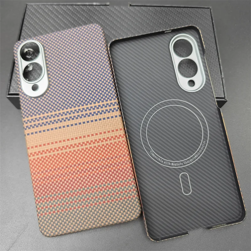 Magnetique En Fiber De Carbone Pour Galaxy S25 Edge MagSafe، Housse En Fiber D'aramide، Étuis De TELEphone محمول فائق الدقة #6